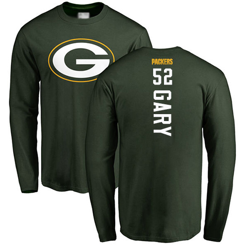 Men Green Bay Packers Green #52 Gary Rashan Backer Nike NFL Long Sleeve T Shirt